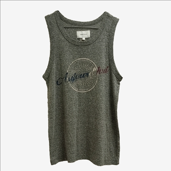 CURRENT/ELLIOT HEATHER GRAY SOFT BLUE & RED GRAPHIC TANK TOP - Picture 2 of 7